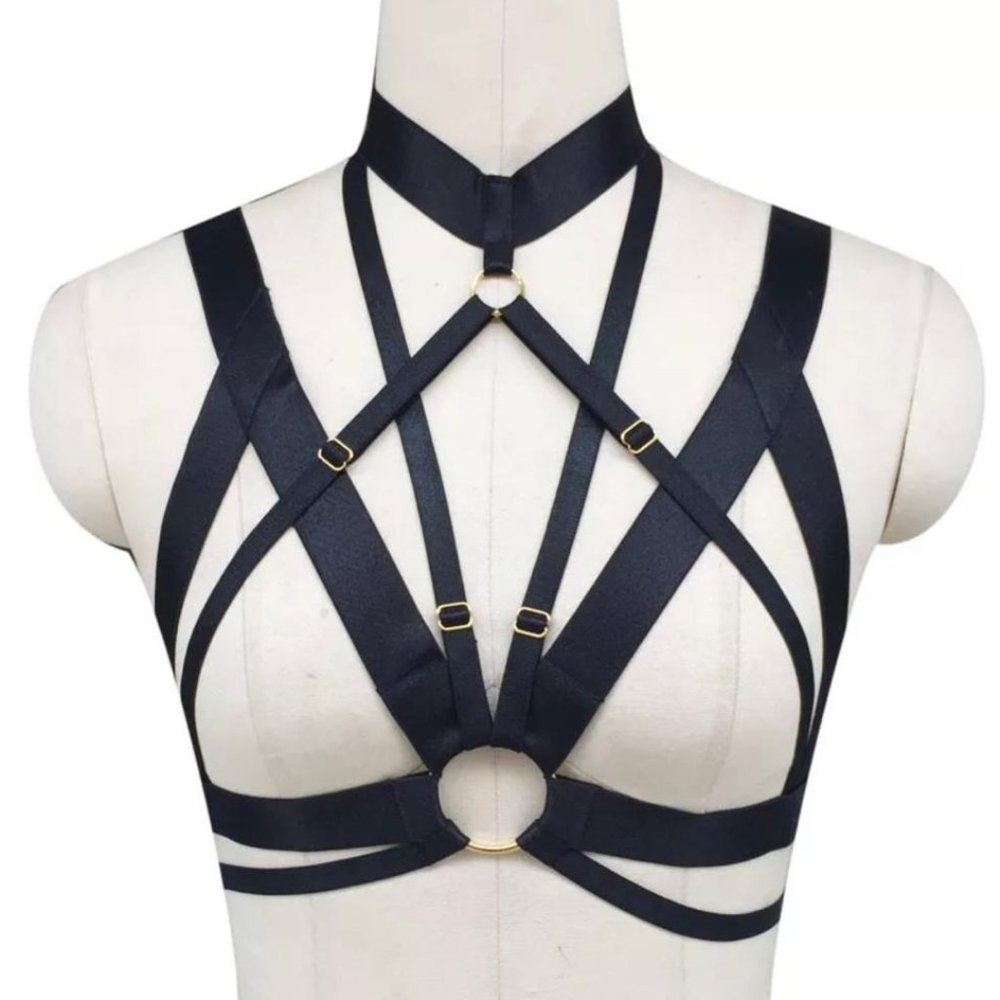 Hot Women harness Bra body crop top Spande…